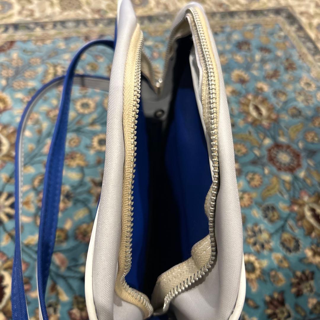 JALノベルティバッグ　ショルダーバッグ　ブルー　青　レトロ　底板付