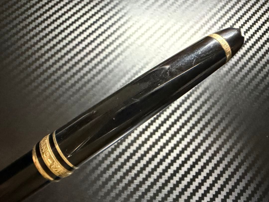 美品 Mont Blanc 144 ブラック 全金 EF 極細字 万年筆