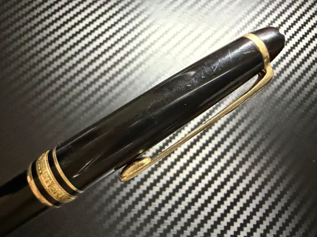 美品 Mont Blanc 144 ブラック 全金 EF 極細字 万年筆