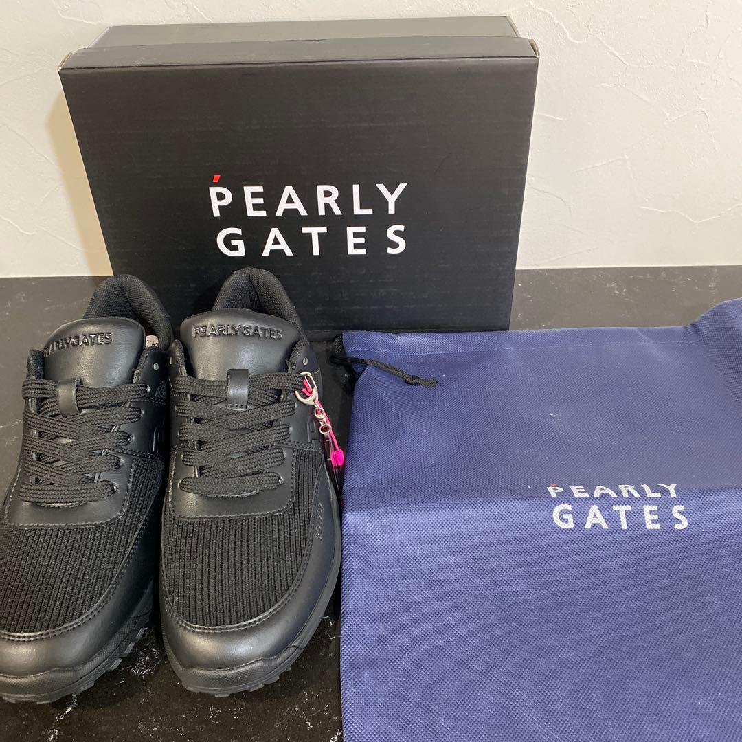 新品未使用 パーリーゲイツ スパイクレスシューズ 24cm 黒