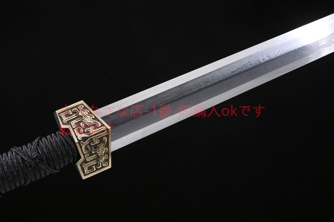 古吟漢剣八面模様鋼  古兵器 武具 刀装具 日本刀 模造刀 居合刀