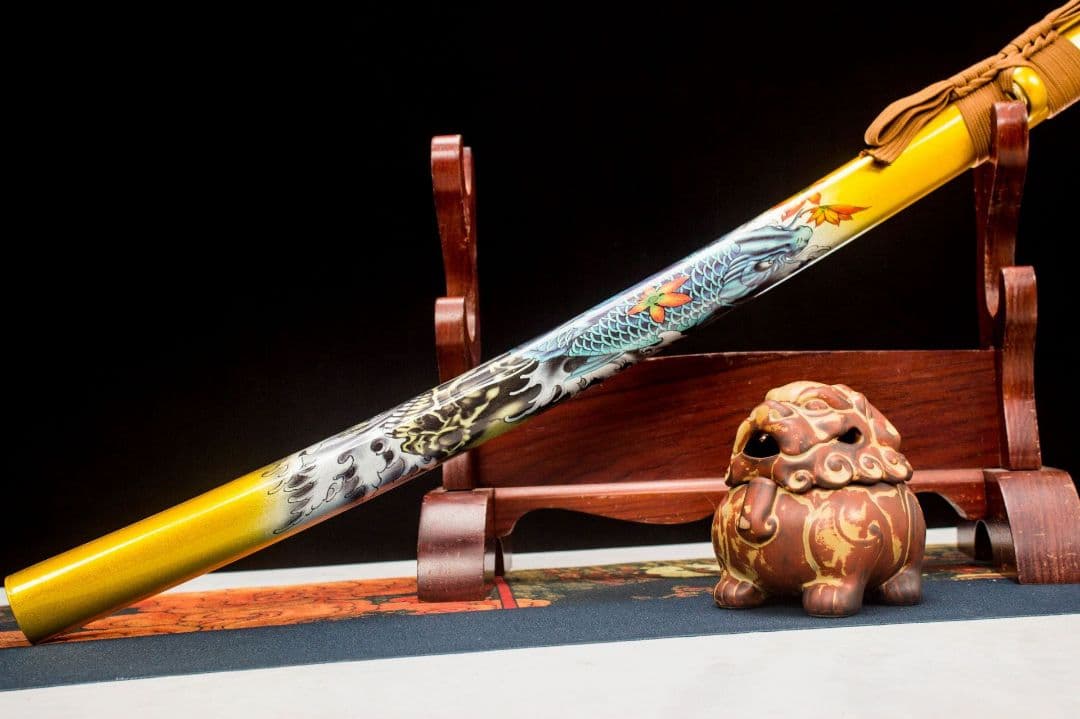 1057-武具 刀装具 日本刀　模造刀 居合刀 武士道 武蔵 鑑賞用 手鍛造打