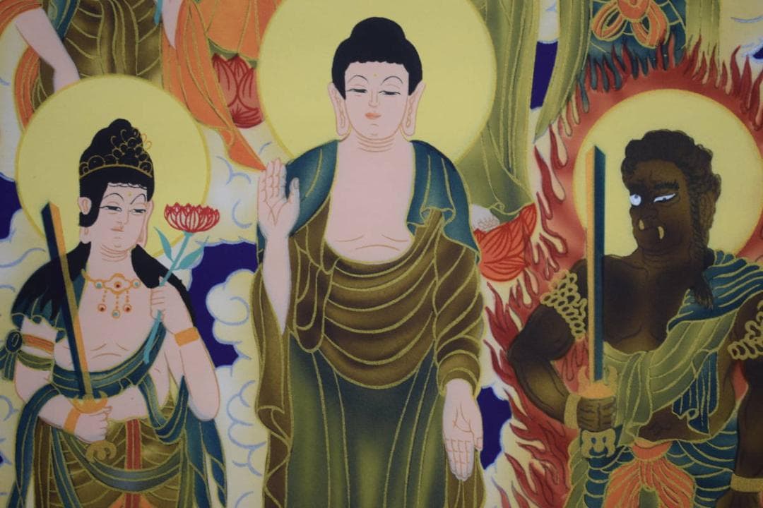 真作/片山白樹/十三佛図/布袋屋掛軸HG-732