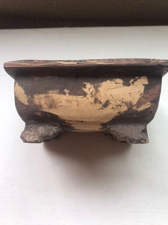 盆栽鉢　時代陶一手捻り鉢古鉢盆栽鉢小品盆栽山野草多肉植物植木鉢ガーデニング手作り