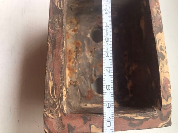 盆栽鉢　時代陶一手捻り鉢古鉢盆栽鉢小品盆栽山野草多肉植物植木鉢ガーデニング手作り