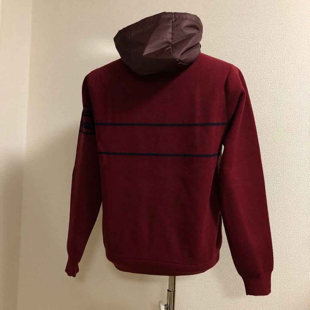 アドミラルゴルフ★ダブルジップ 中綿 パーカー 裏地蓄熱★バーガンディ Mサイズ