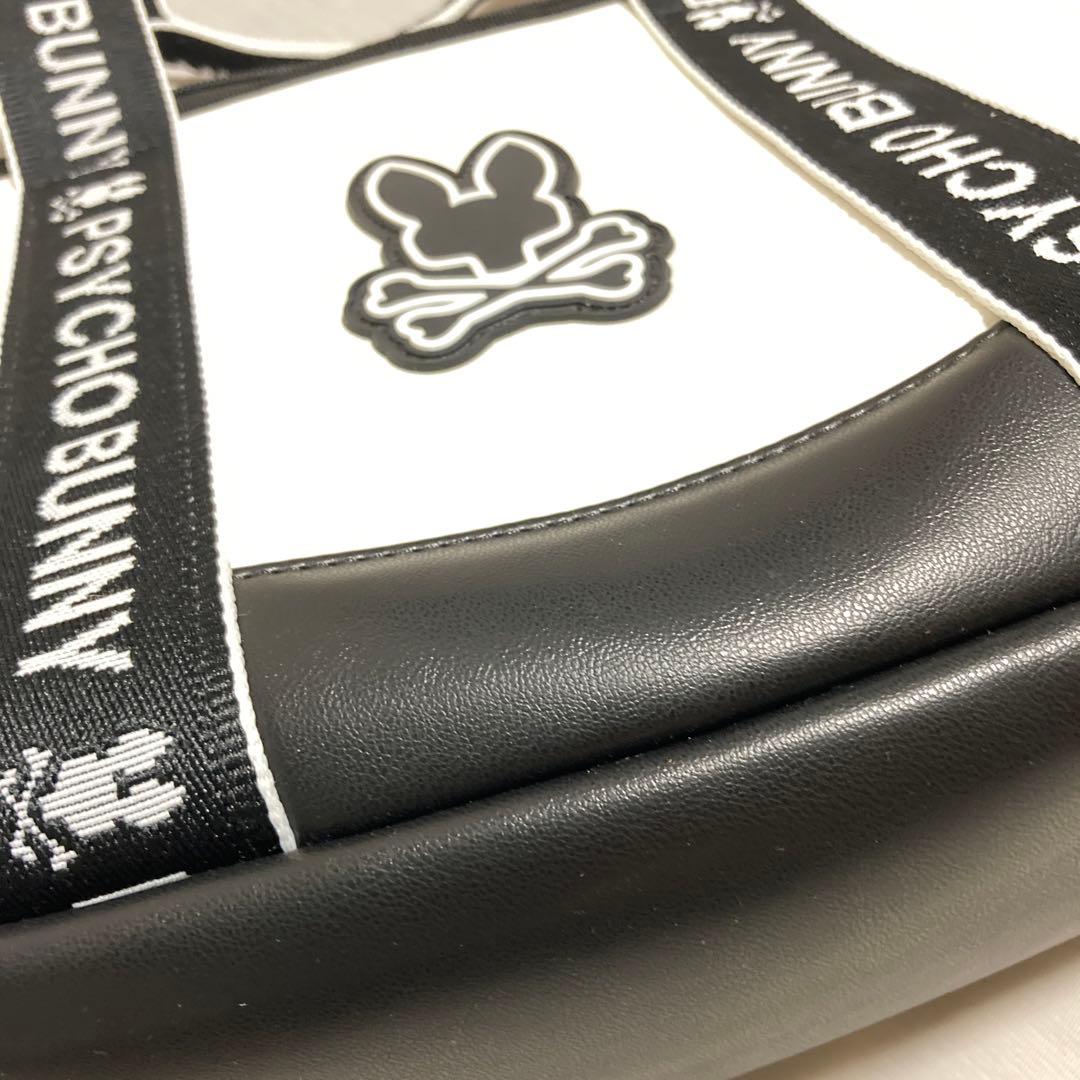 PSYCHO BUNNY ラウンドバッグ ホワイト/ブラック