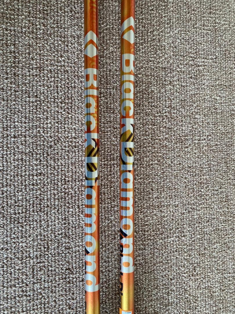  スキー用ストック オレンジシルバー バックカントリー