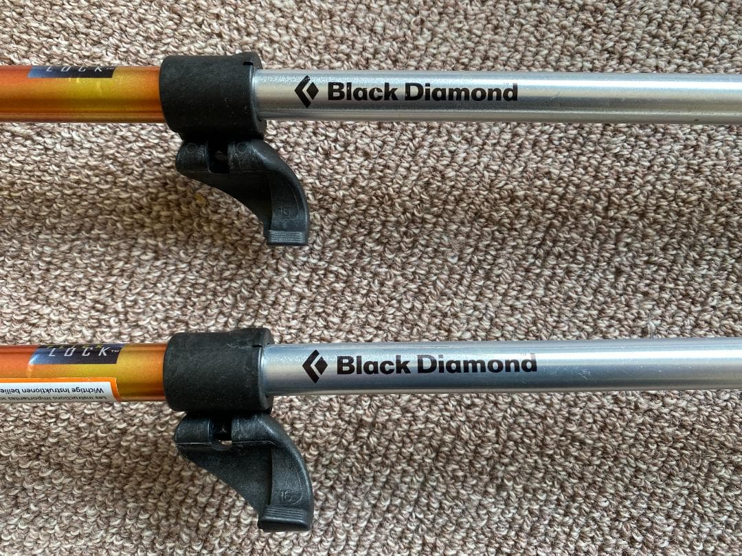  スキー用ストック オレンジシルバー バックカントリー