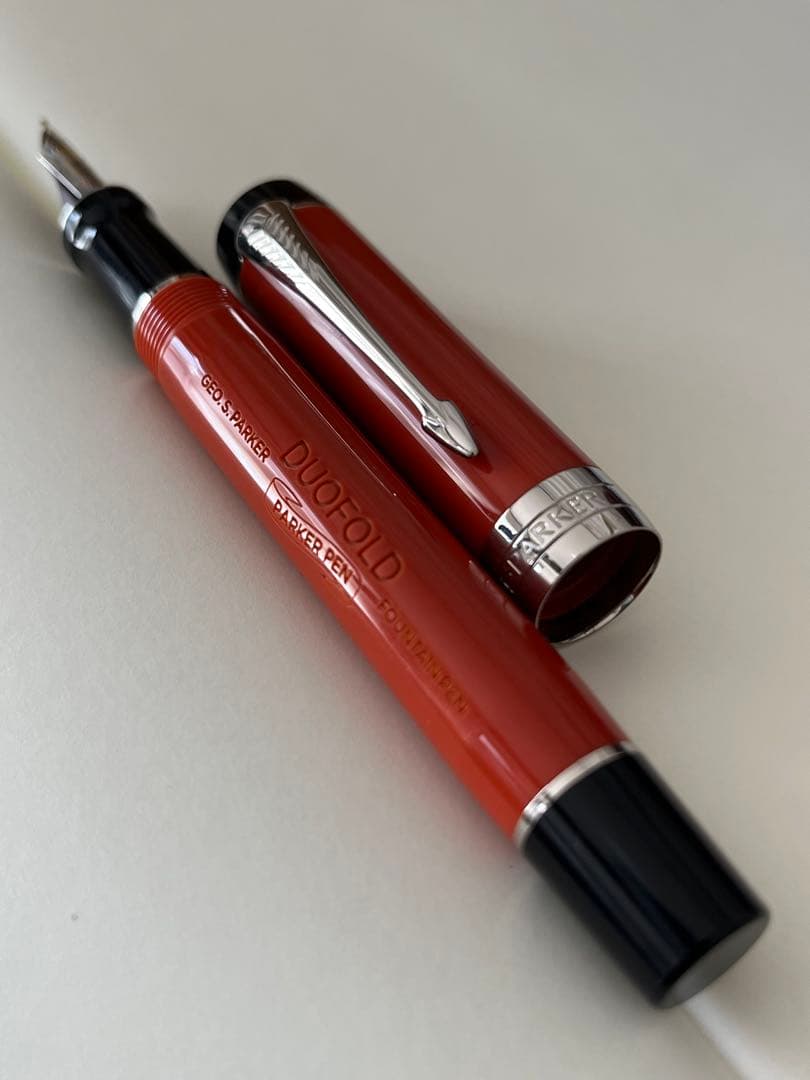 Parker デュオフォールド　ビッグレッド　センテニアル　Fニブ