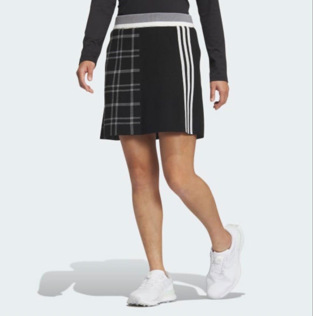 長袖フーディ　ニットスカート　セットアップ　サイズM 秋冬　チェック　パーカー