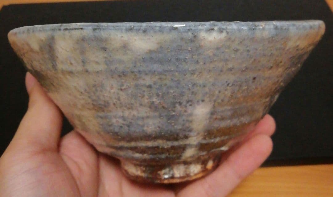 尋牛斎書付　十四代坂倉新兵衛作　萩焼　銘『清風』　茶碗　共箱　共布　茶道具