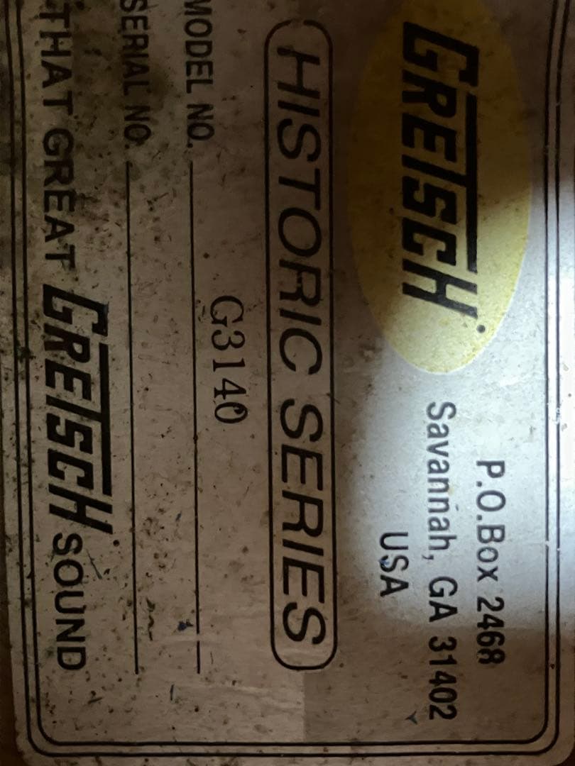 Gretsch グレッチ HISTORIC SERIES G3140