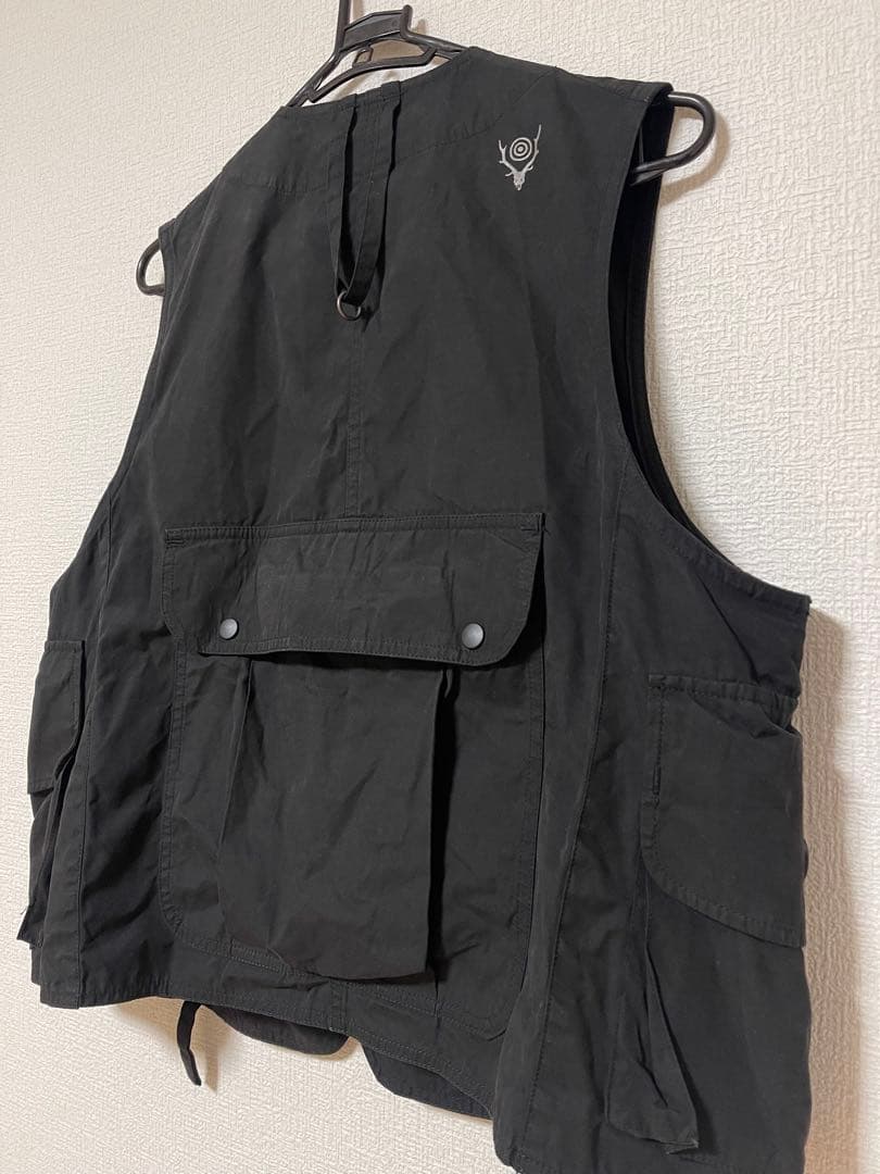 South2 West8 ブラック フィッシングベスト S