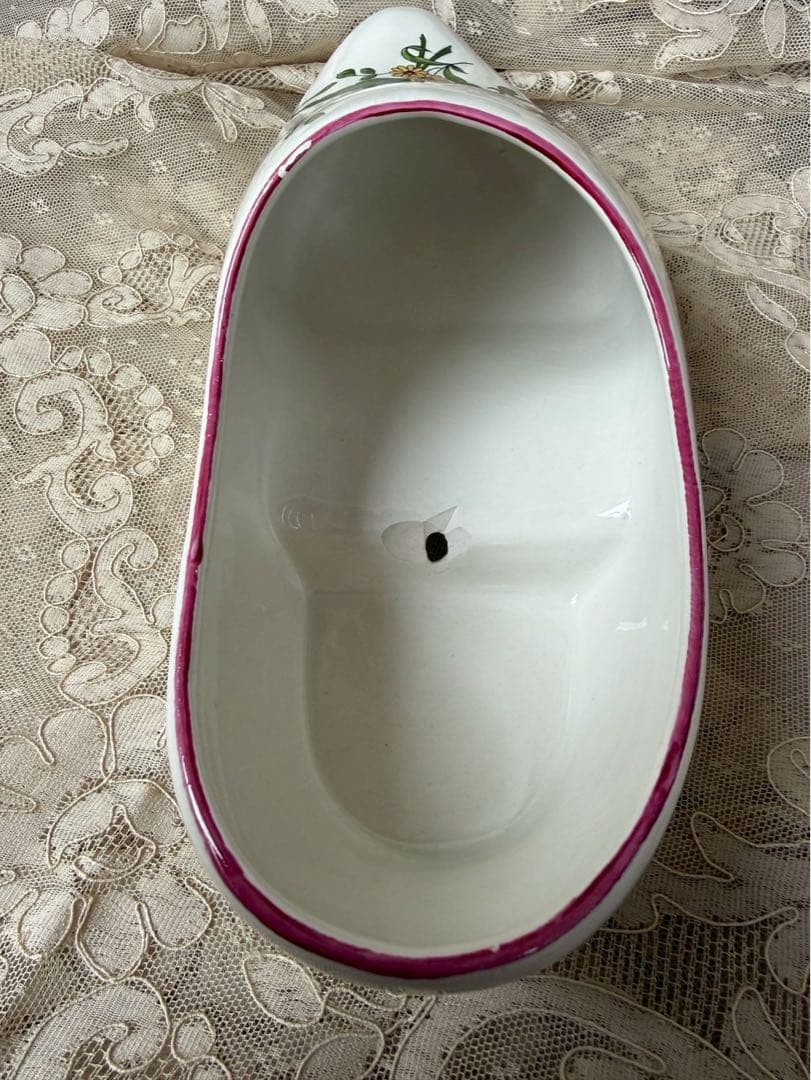 【く17】20 フランス　アンティーク　靴　Sant-Amand サボ