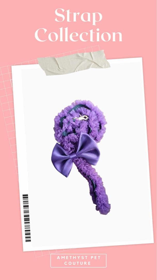 Amethyst Pet Couture紫色フリルドレスとスカートセット