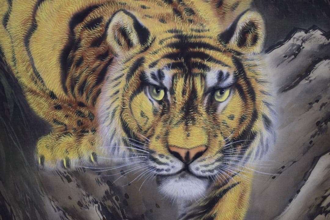 不詳/作者不詳/猛虎図/布袋屋掛軸HI-130