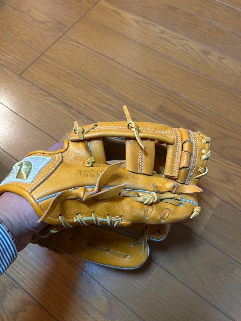 スラッガー　内野手用　オレンジ レザー 軟式グローブ