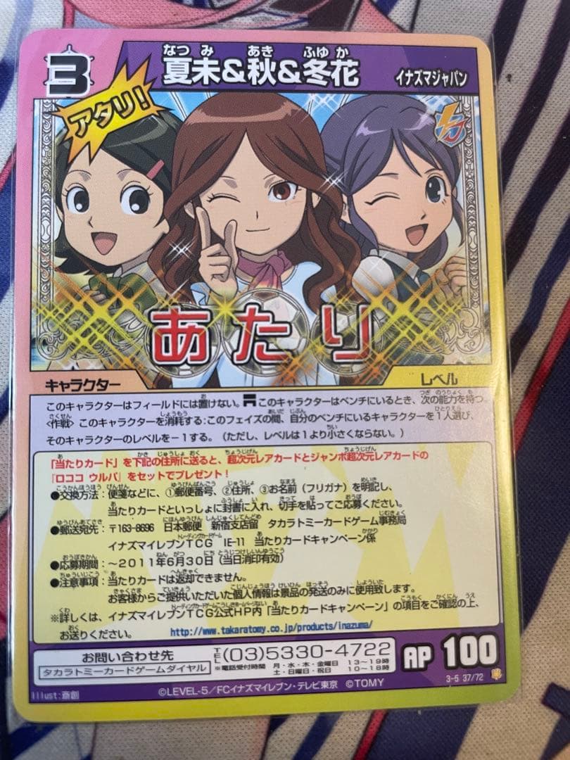 イナズマイレブン　貴重　マネージャーあたりカード2種