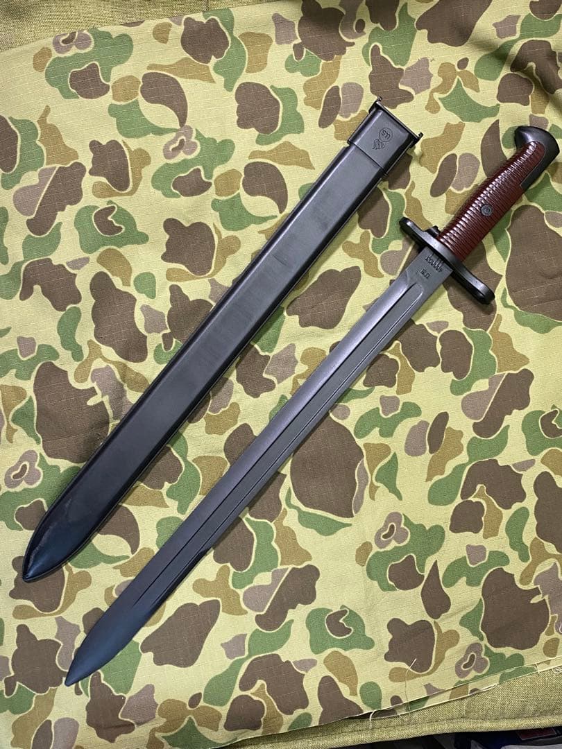 WWⅡ 米軍 M1903 スプリングフィール用銃剣と鞘（プラ製）★レプリカ★