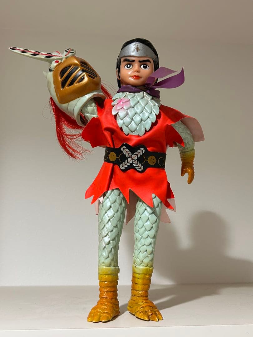 【美品】　変身忍者嵐　当時物　ポピー　面取れ　旧バンダイ　ソフビ　面トレ