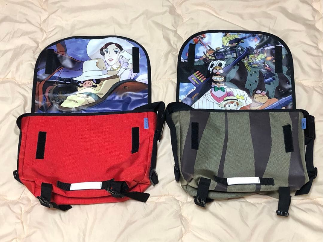 希少　美品　ジブリ　メッセンジャーバッグ　紅の豚　マンマユート　セット