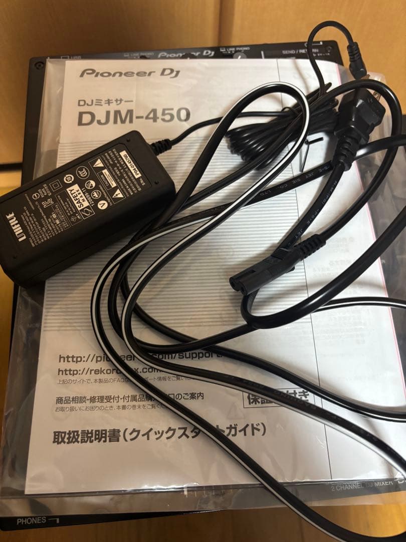 美品　Pioneer DJM-450 24年製　PCスタンド　RCAピン　セット