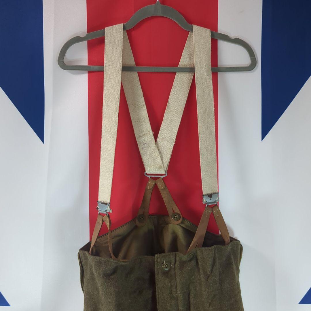 【実物美品】イギリス軍P49トラウザス1952（サスペンダー付）