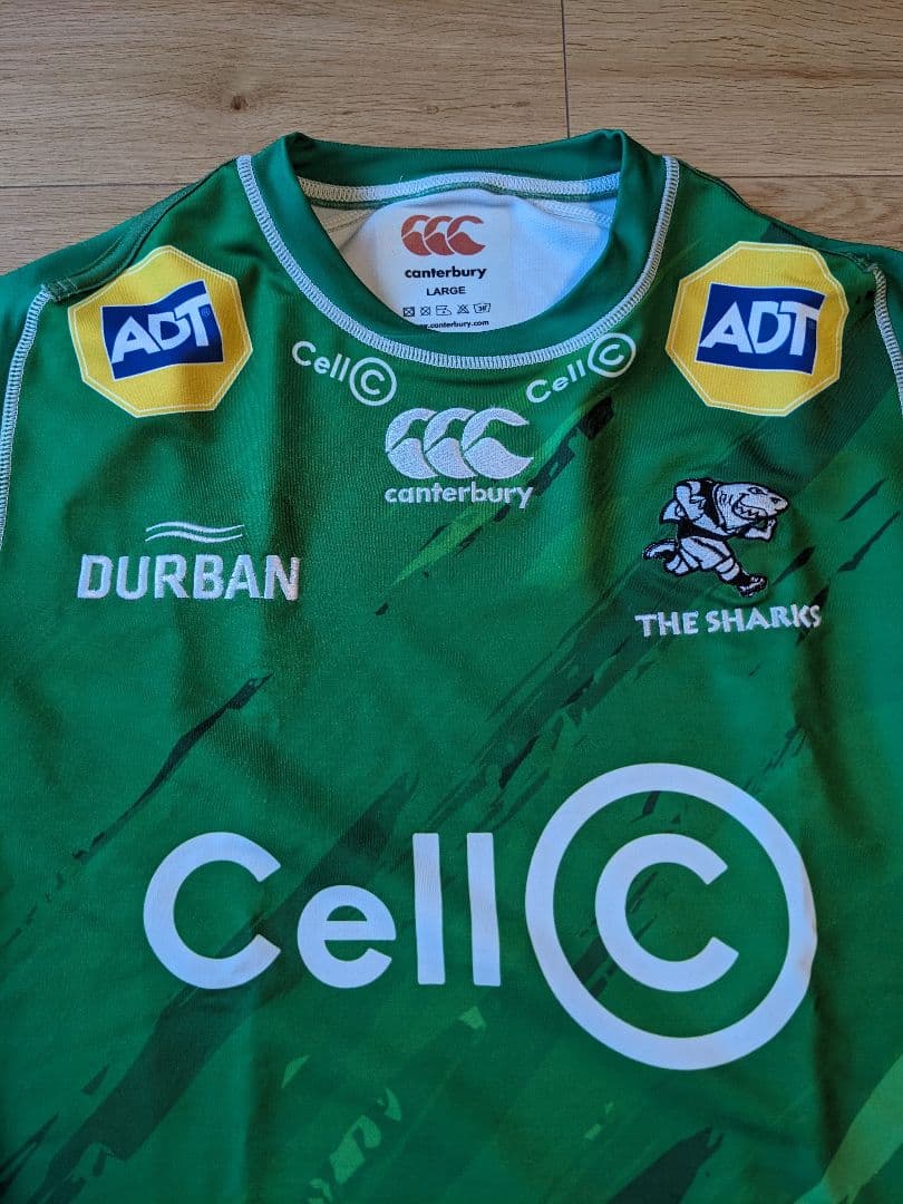 ラグビー 選手仕様ジャージ 南アフリカ シャークス サイズXL 新品