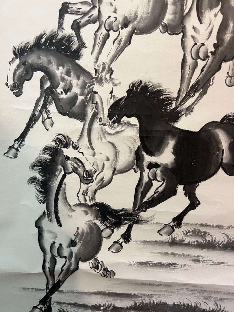水墨画 馬の絵 八骏馬