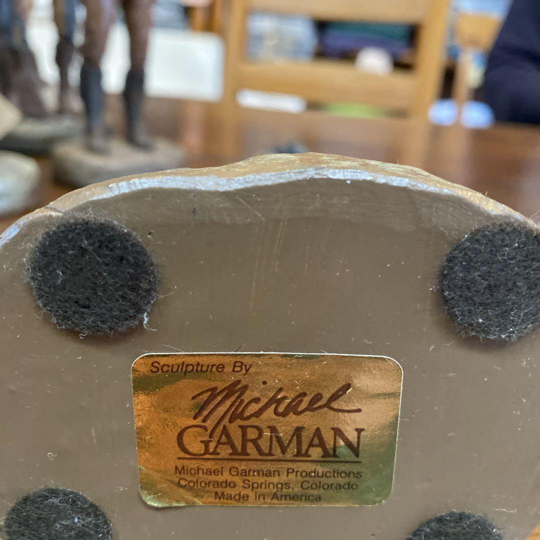 Michael Garman 西部劇の彫刻 アメリカンインテリア カウボーイ