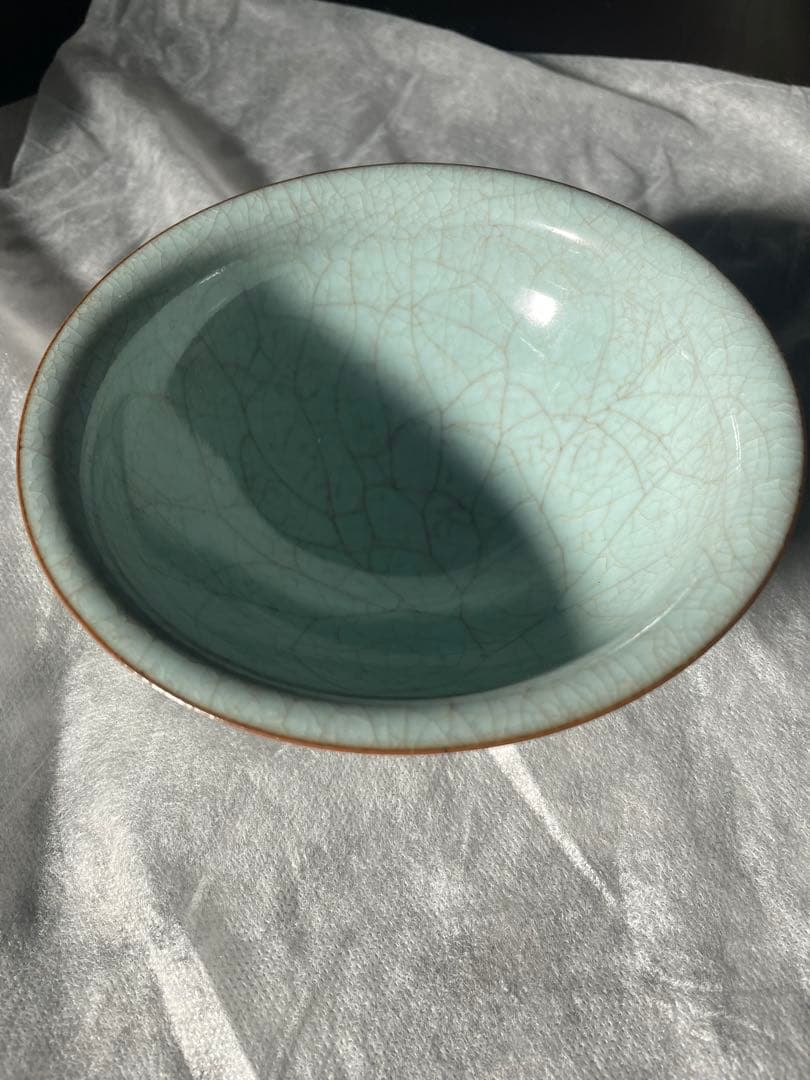 原口卓士　茶碗　青磁