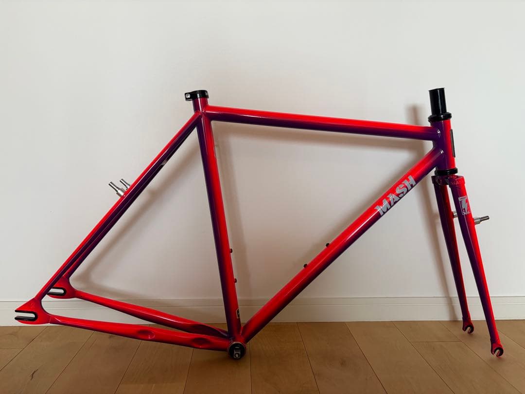 MASH STEEL ネオンフェード XSサイズ フレームセット ヘッド BB付