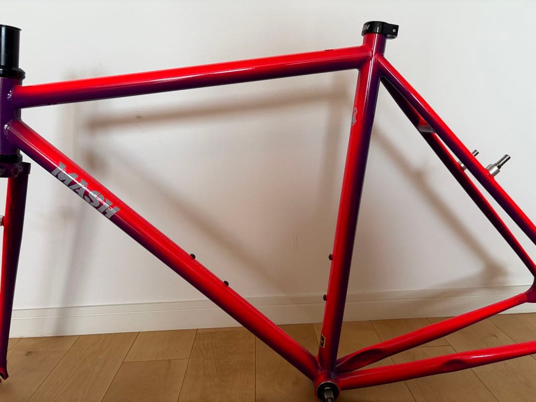 MASH STEEL ネオンフェード XSサイズ フレームセット ヘッド BB付