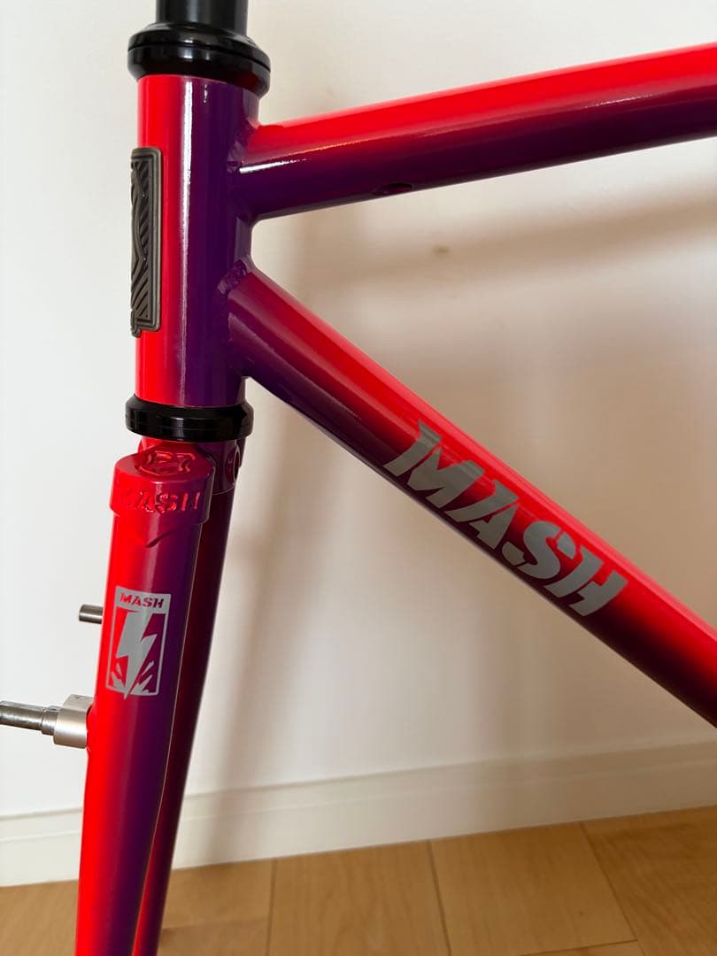 MASH STEEL ネオンフェード XSサイズ フレームセット ヘッド BB付