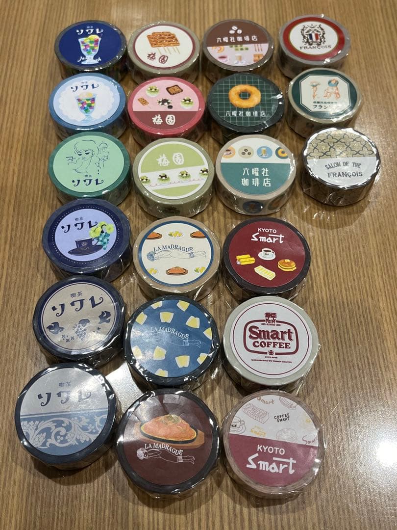 【喫茶店ごとにセット可】夢ミル京都喫茶巡りマスキングテープ21点セット
