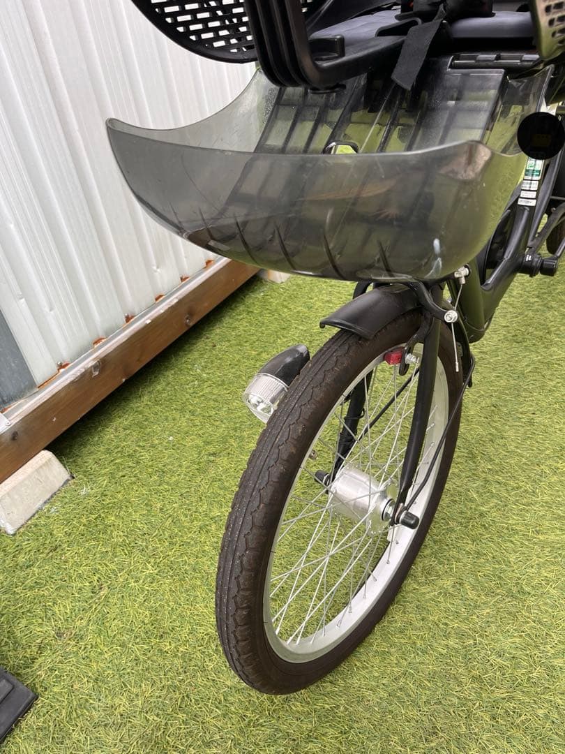 <コメント必須> チャイルドシート付きシティサイクル ブラック　3人乗り　非電動