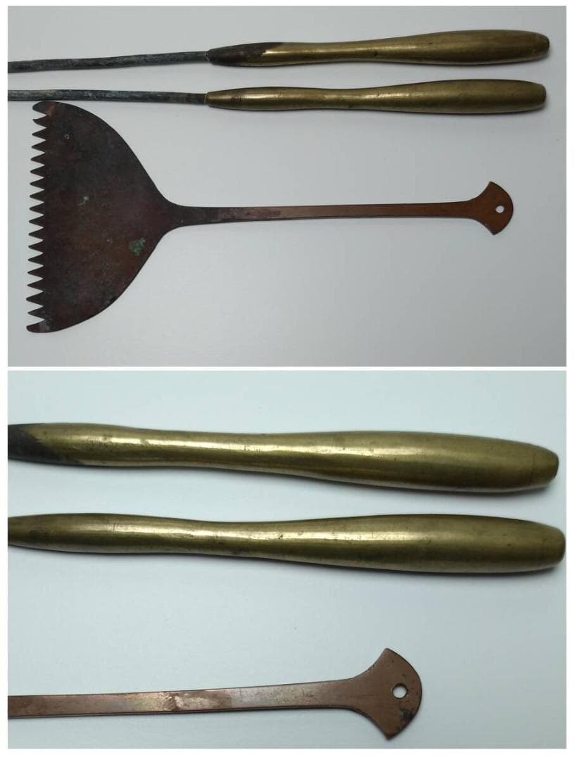 青木義清　静楽堂　共箱無し　緋銅/鎧胴