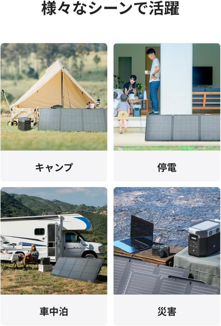 EcoFlow 220W片面ソーラーパネルGen2 太陽光発電 25%高変換効率