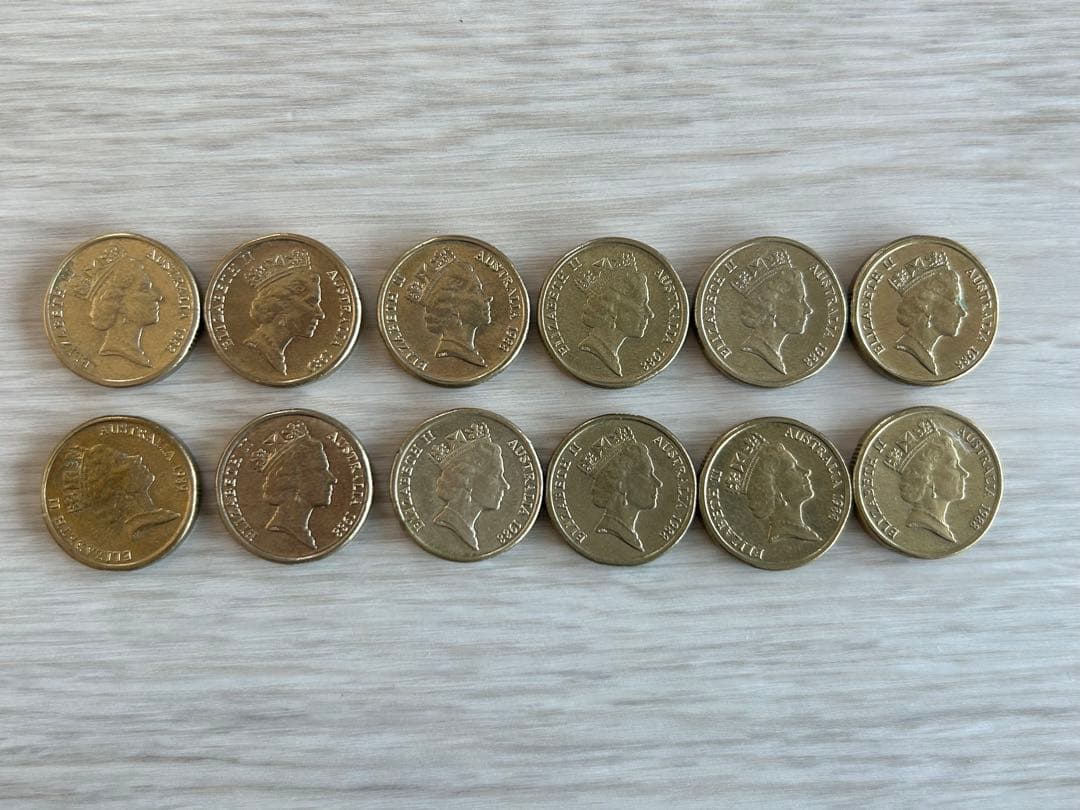 オーストラリア 2ドル  硬貨 HHイニシャル 14枚 記念交換