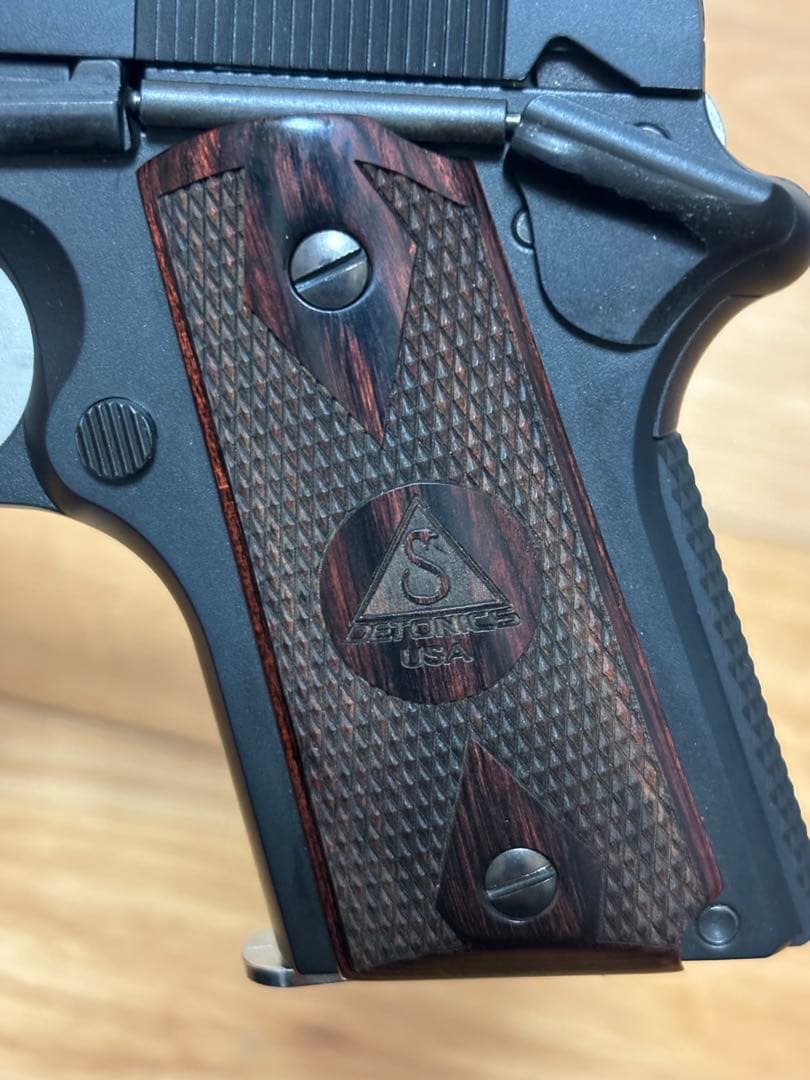 マルイ デトニクス.45 別売木製グリップ 革製ホルスター付属 ASGK刻印有り