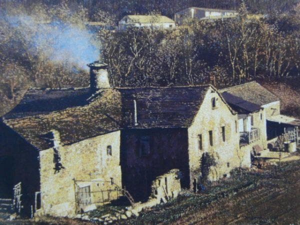 藤田西洋、【ガリシア・農夫の家】、希少な額装用画集より