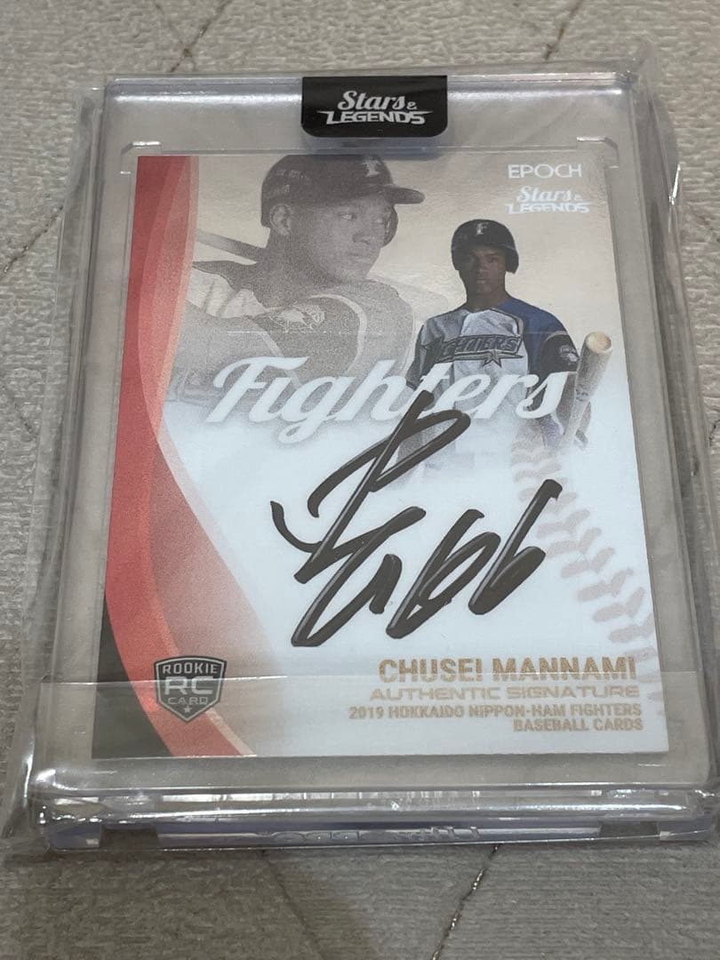 エポック　万波中正　ルーキー　直筆サインカード