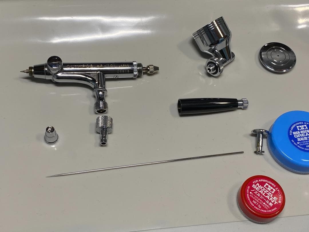 オリンポス エアブラシ エアーブラシ 0.3㎜ Wアクション 新品購入後使用少