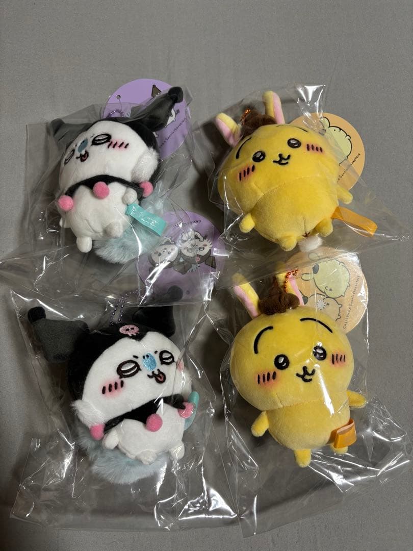 ちいかわ サンリオ ぷちミニマスコット うさぎ モモンガ 4点セット