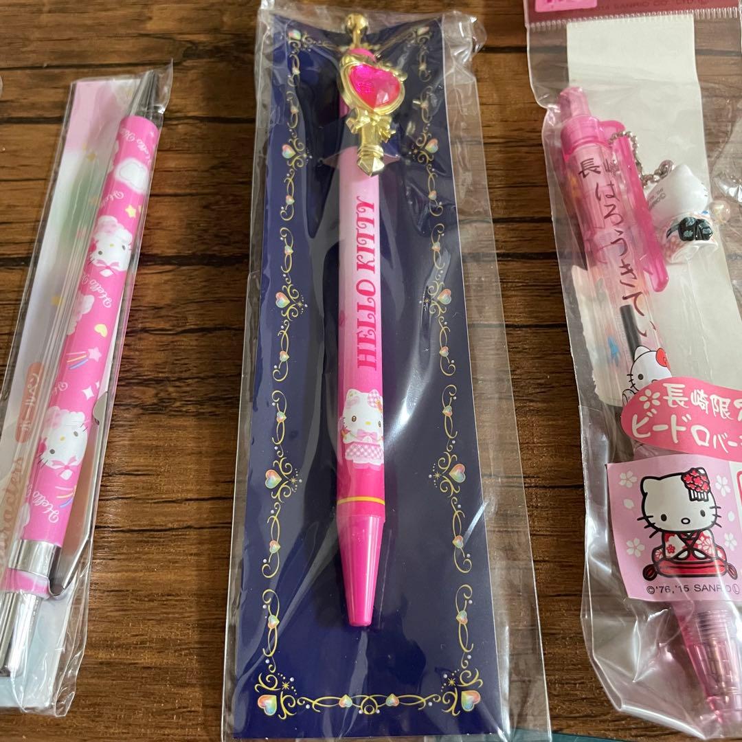 ハローキティ　ご当地　ボールペン　シャープペン　ストーン付き　エンジェル