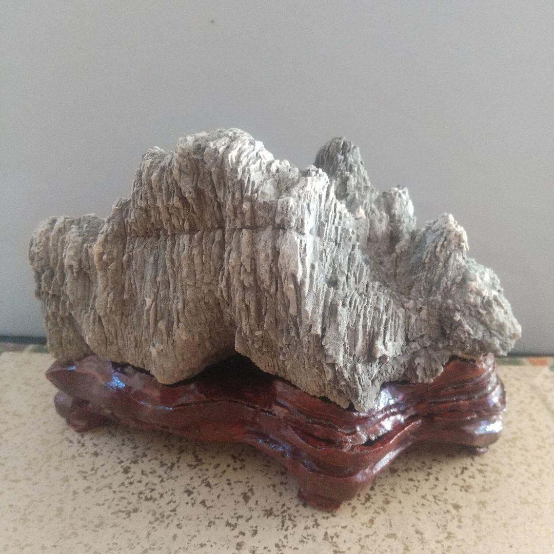 自然石/山形石/木製台座付き