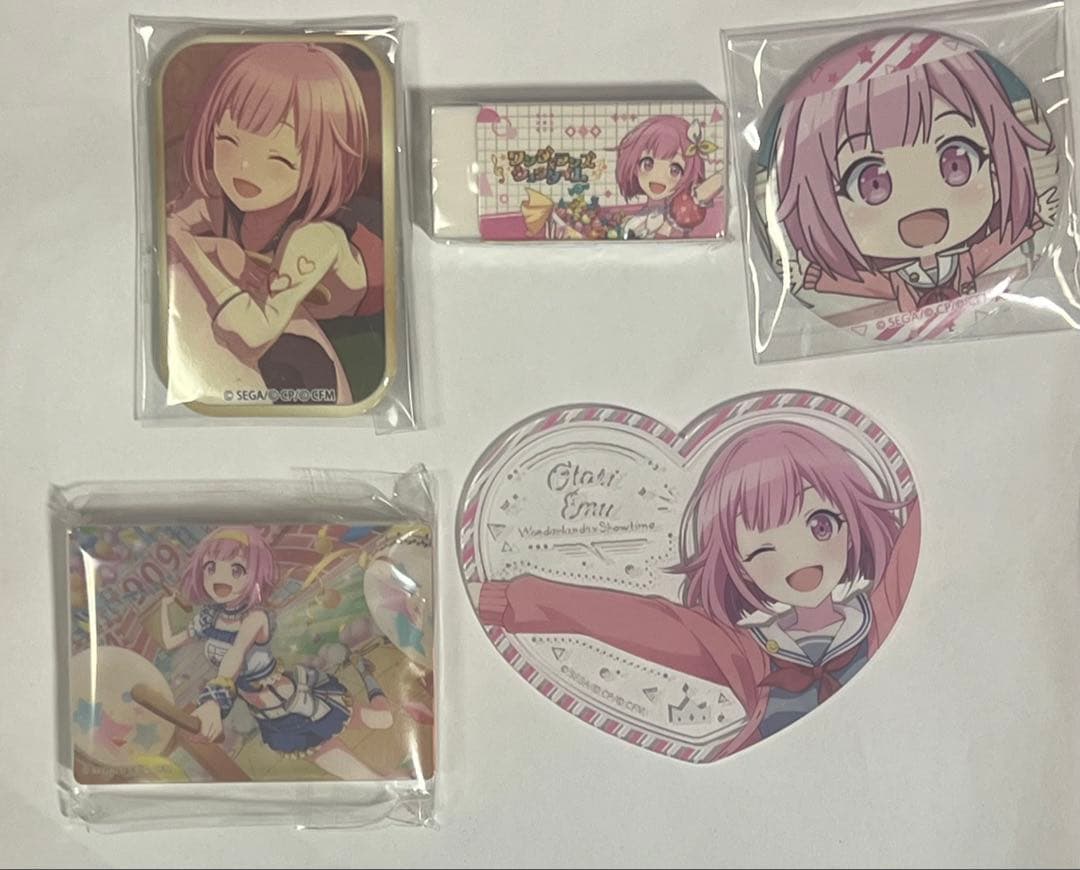 鳳えむ プロセカ ぴくりあ スクエアバッジ ノーブルアート 缶バッジ 消しゴム