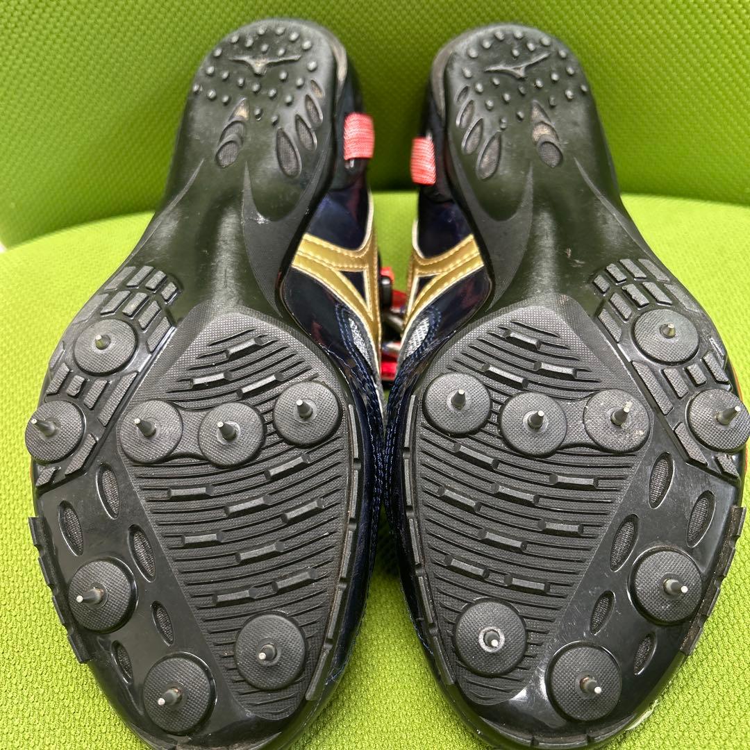Mizuno クロノインクス ネイビー/ゴールド/レッド　25.0
