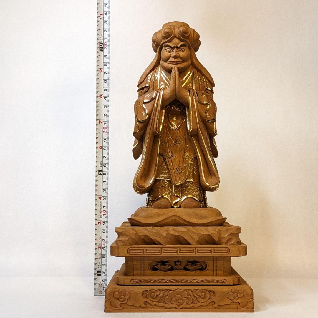 【セール・新品】 中山鬼子母神　金泥　紅檀　総高さ約32.5㎝　鬼子母神